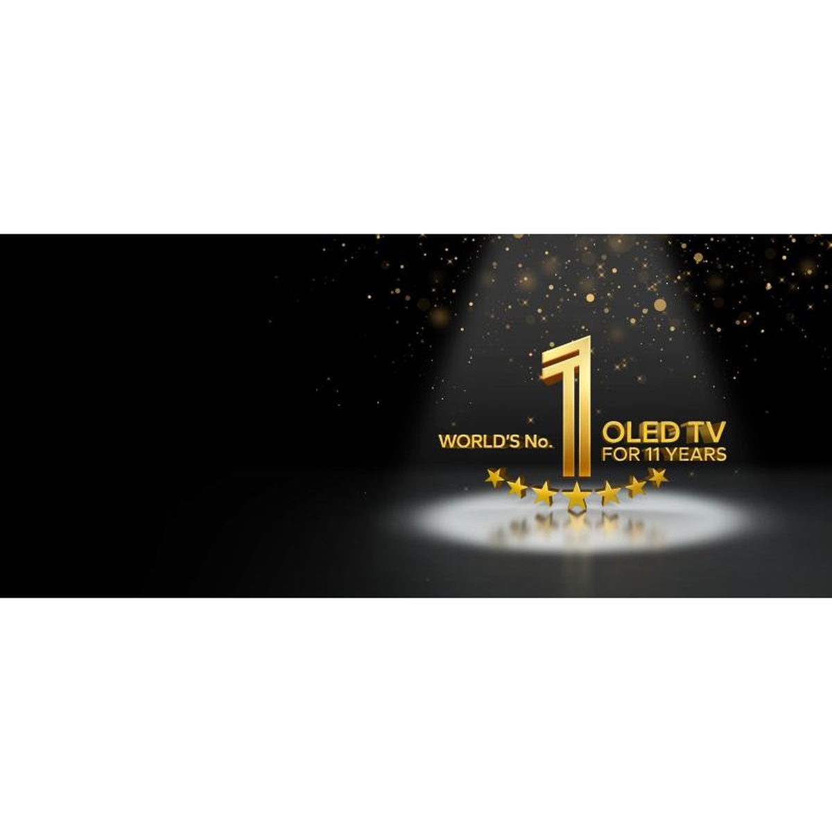 Text graphic stating World's No.1 OLED TV for 11 years