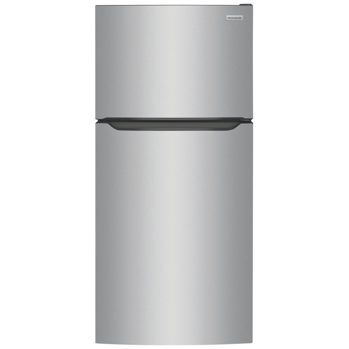 Front view of Frigidaire FFTR1835VS stainless steel top-freezer refrigerator