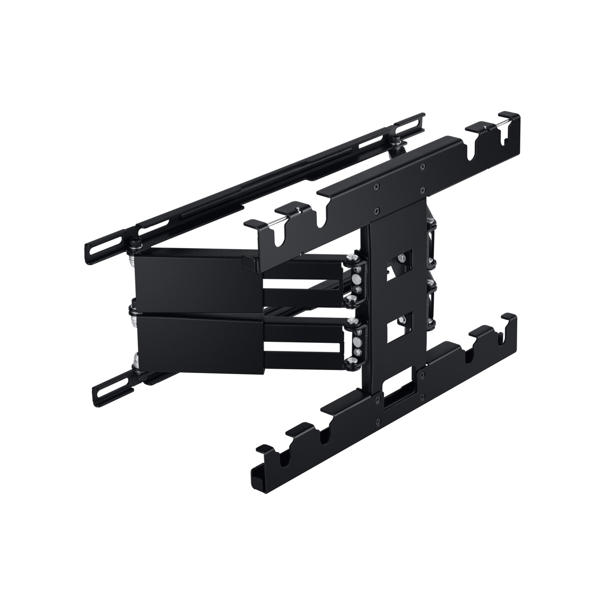 Samsung full motion slim wall mount shown with articulating arms extended