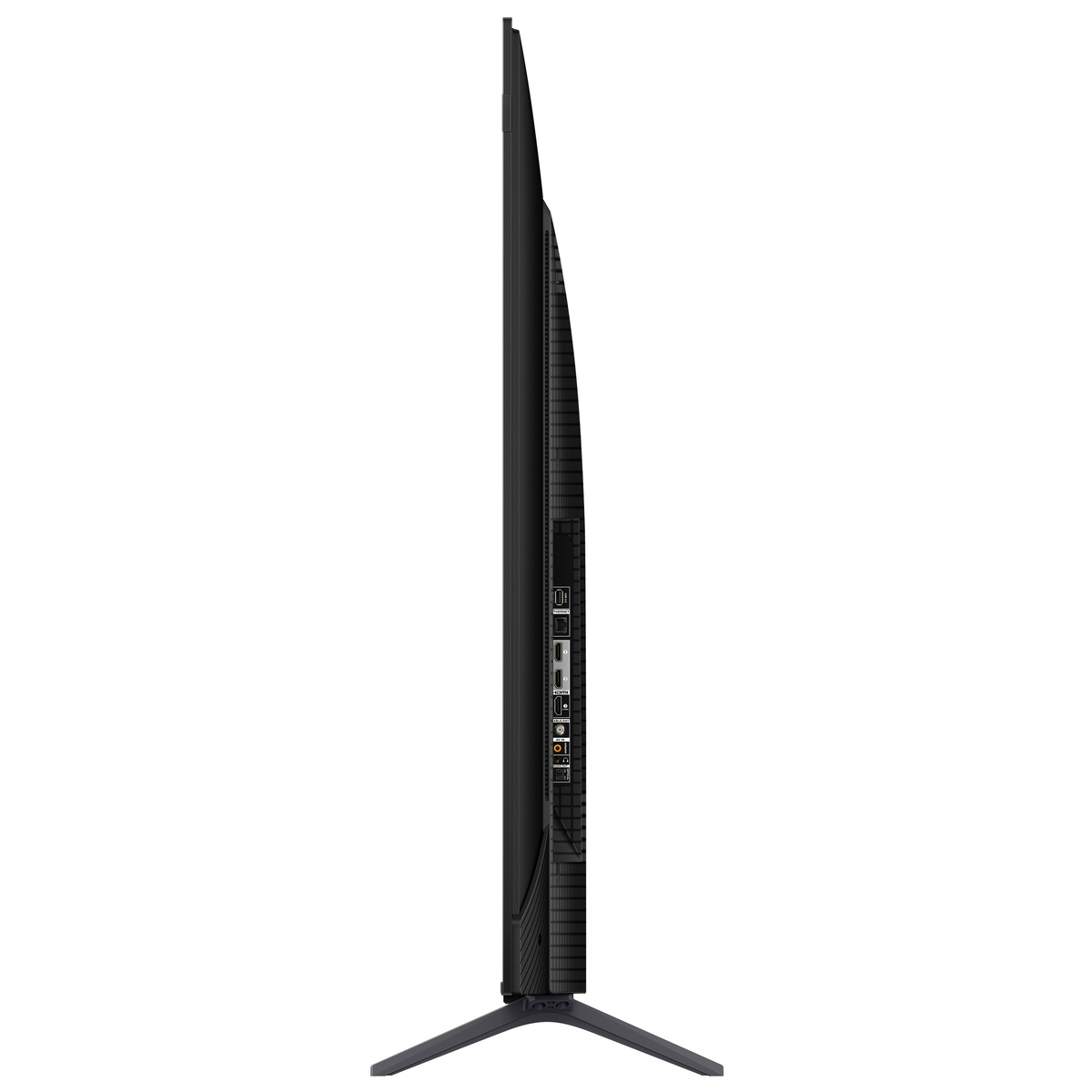 Side profile of the TCL TV showing the input and connection panel
