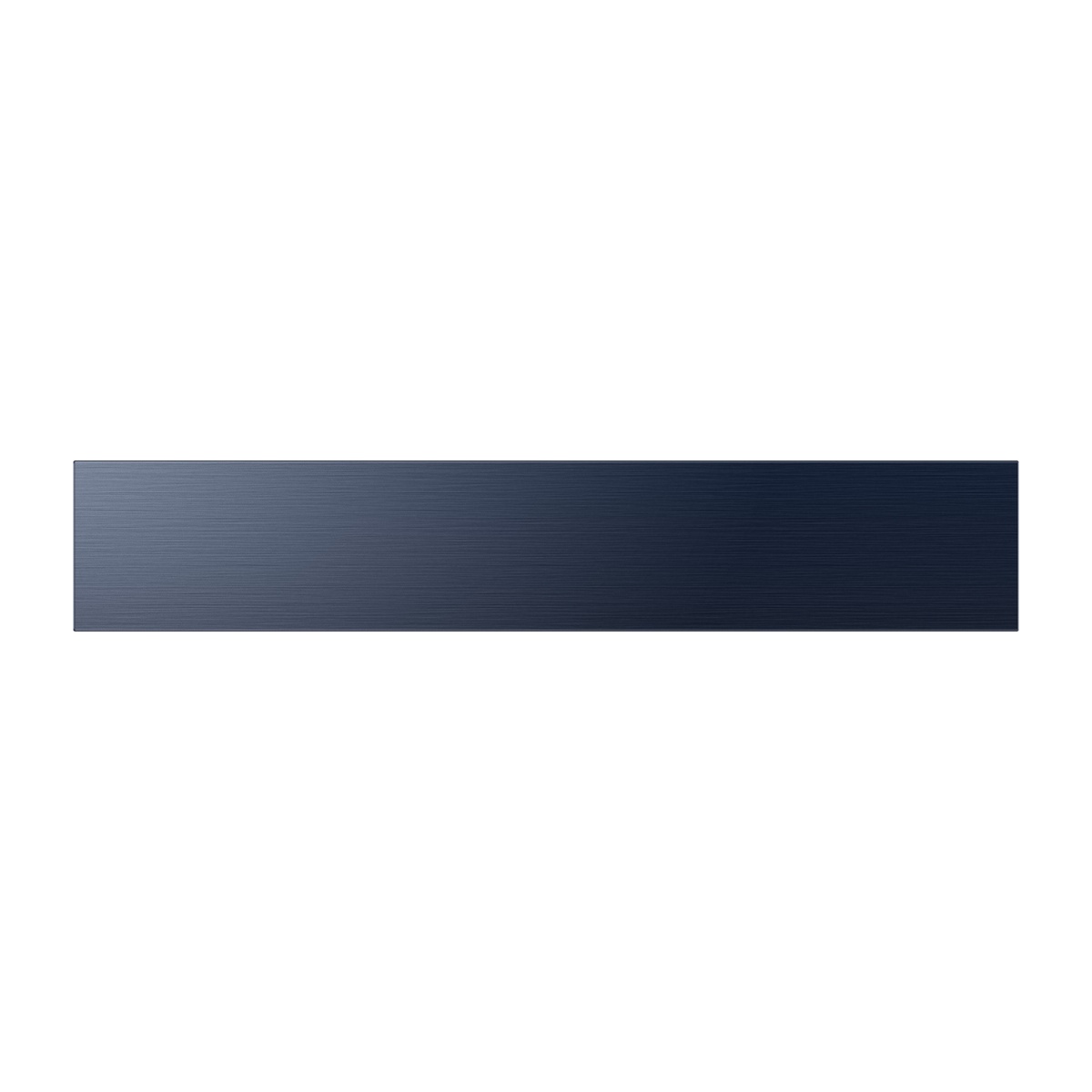 Long, slim Cloud Navy Samsung Bespoke mid drawer panel shown on a white background
