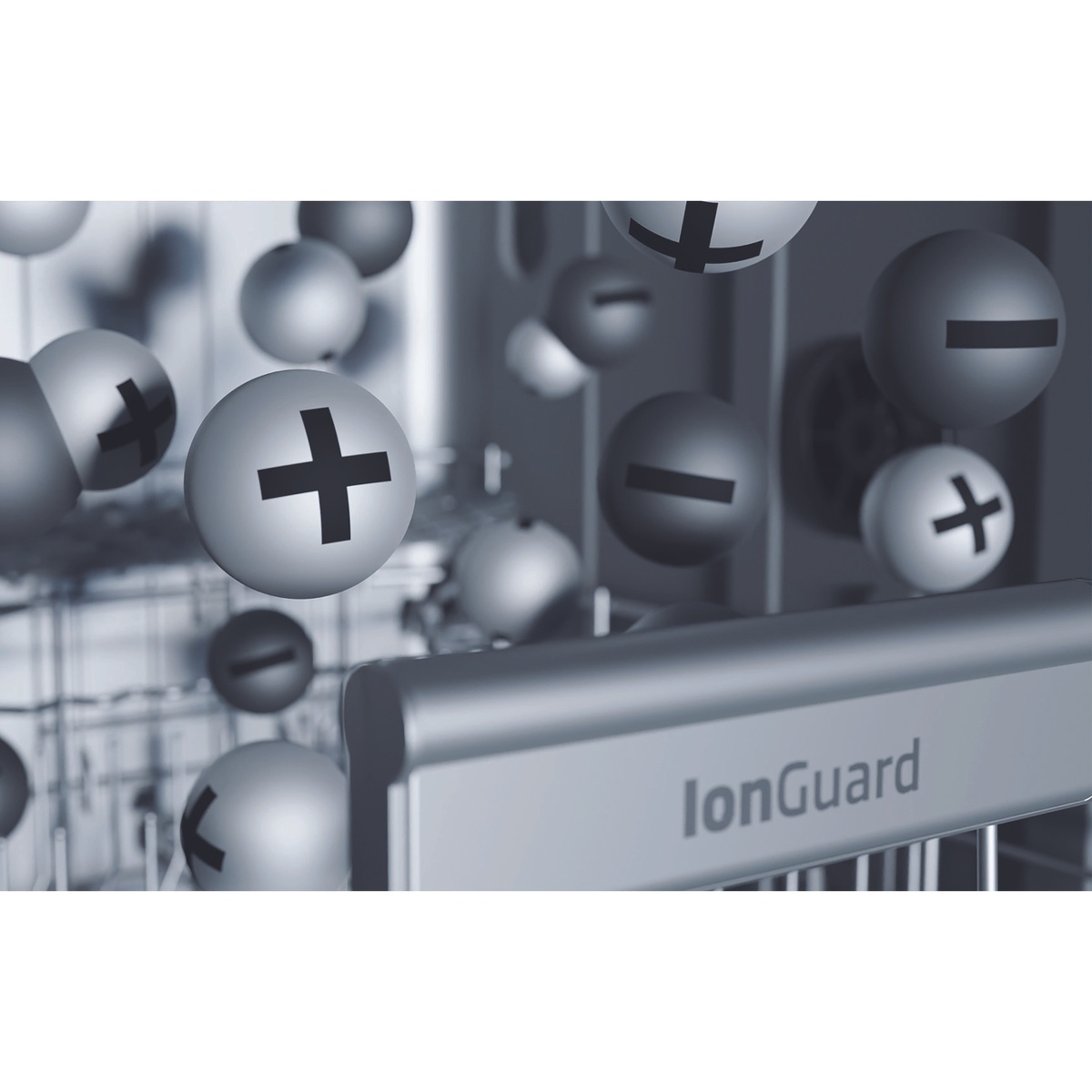 IonGuard technology graphic indicating air-freshening inside the refrigerator