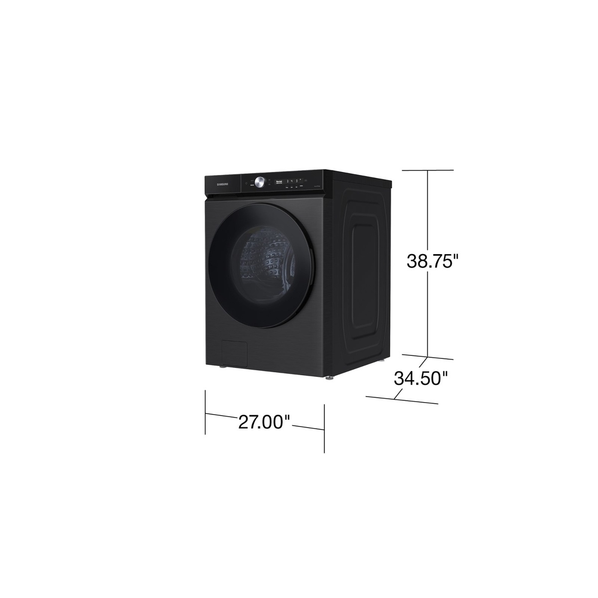 Washer shown with dimension callouts