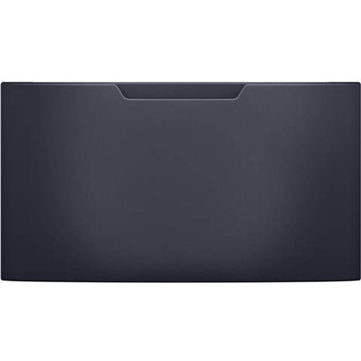 Front view of a sapphire blue GE pedestal drawer with an integrated handle at the top