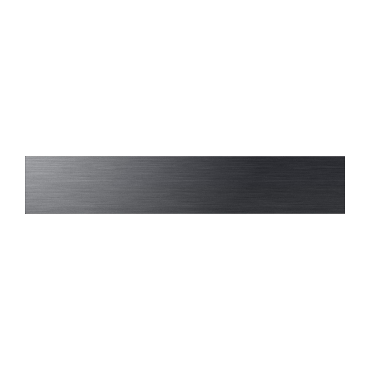 Front view of a Samsung Bespoke mid drawer panel in a dark brushed metal finish