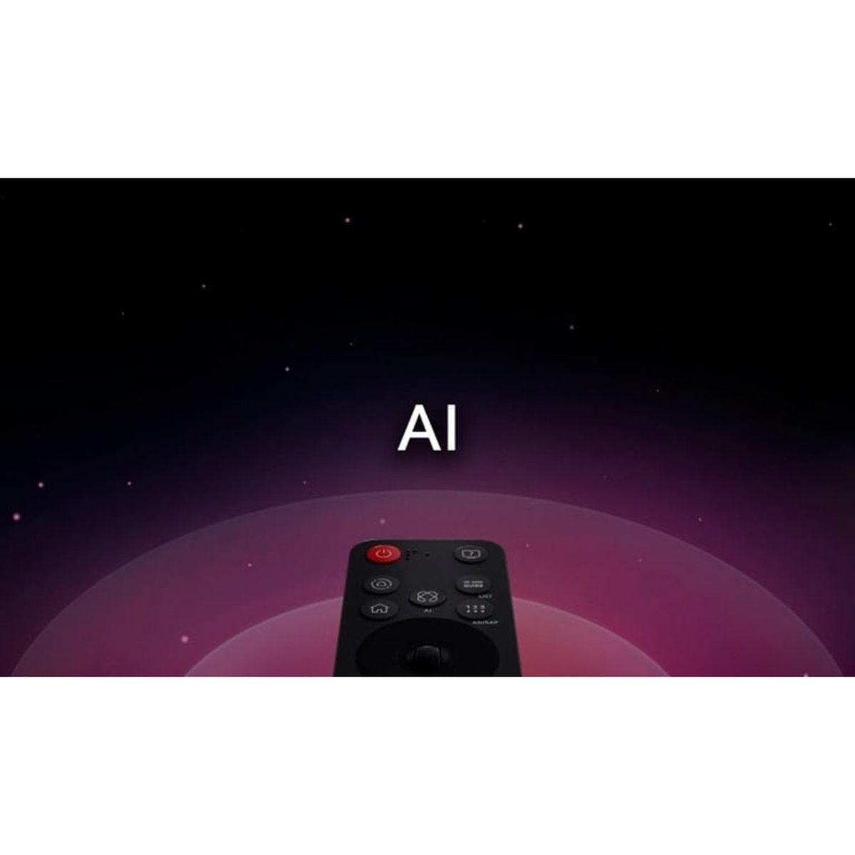 LG Magic Remote shown with an AI label above it