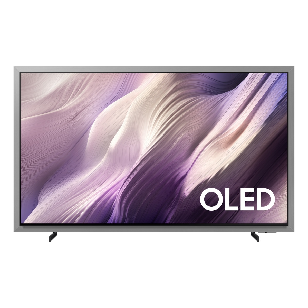 Front view of the Samsung OLED TV with the word OLED on the screen