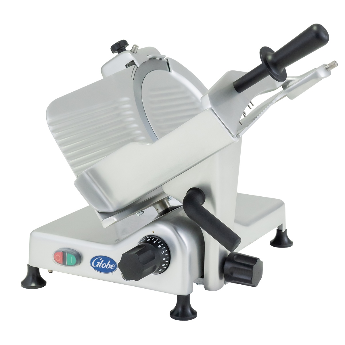 Globe G12 mediumduty manual slicer with 12-inch blade and thickness dial